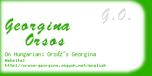 georgina orsos business card