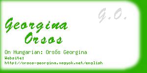 georgina orsos business card